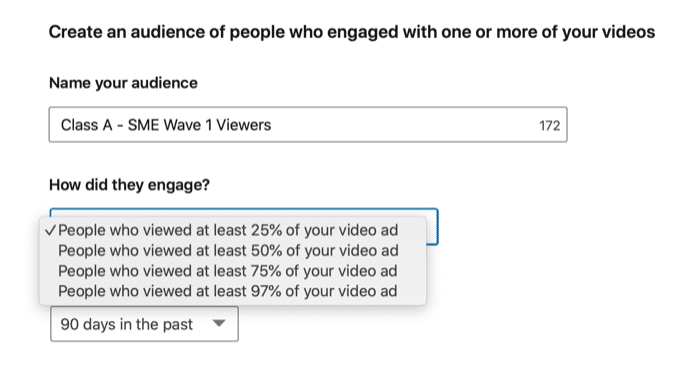 linkedin retargeting video views 